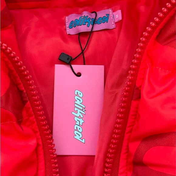 EDIKTED red monogram puffer size medium BNWT - Picture 3 of 3